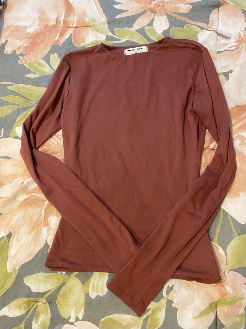 MY Outfit Online Women's Berry Long-Sleeve Crewneck Top